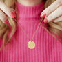 Personalised Special Date Gold Plated Disc Necklace, thumbnail 2 of 12