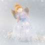 Blue Snow Fairy Light Up Angel Decoration Tree Topper, thumbnail 1 of 9