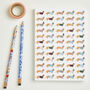 Long Dog Pattern Notebook In A6 And A5 Size, thumbnail 6 of 8