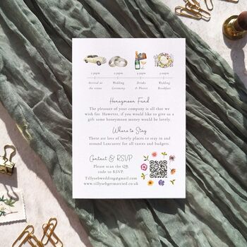 Pressed Wildflowers Wedding Invitation Suite, 12 of 12