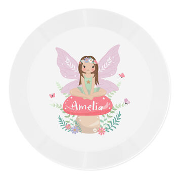 Personalised Toadstool Fairy Kids Plastic Plate, 4 of 4