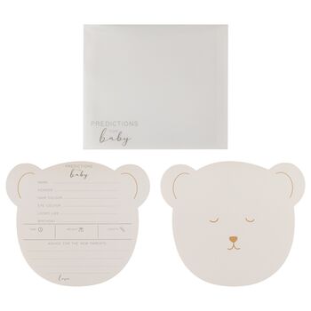 Teddy Bear Baby Shower Advice And Prediction Cards, 3 of 3