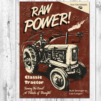 Vintage Style Tractor Card, 2 of 2