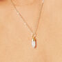 Gold Plated Mini Rainbow Moonstone Necklace, thumbnail 1 of 7