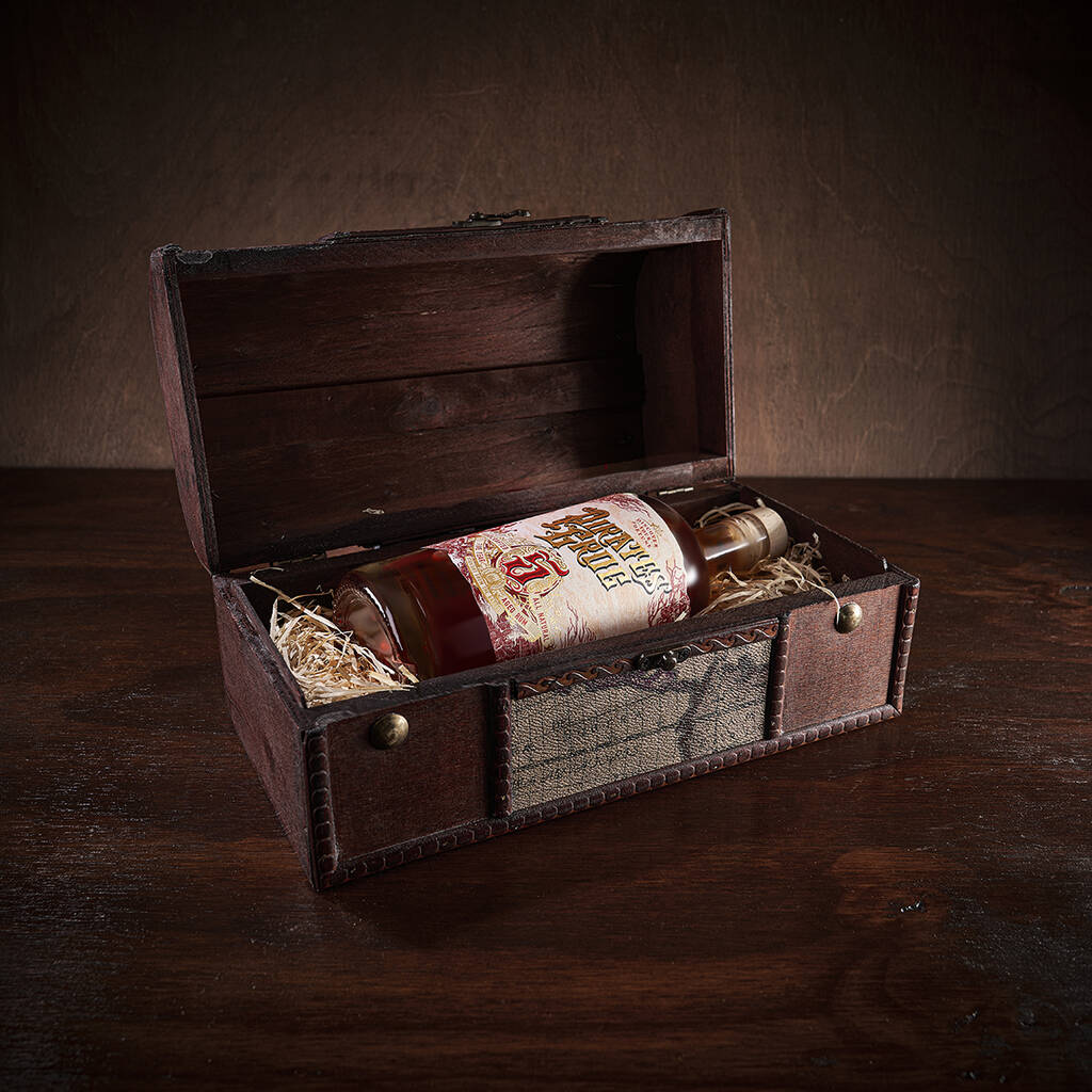 Five Year Aged Rum Gift Chest With Personalised Scroll By Pirate's Grog