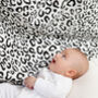 Large Leopard Print Baby Sensory Muslin New Baby Gift, thumbnail 1 of 3