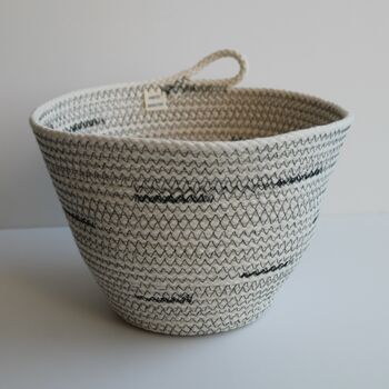 Mono Patterned Rope Plant Pot, 2 of 5