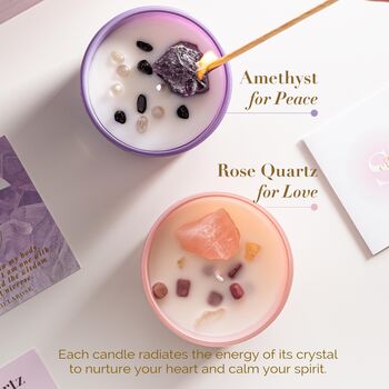 Crystal Infused Aromatherapy Candle Gift Set, 4 of 8