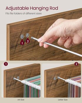 Locking File Cabinet Rolling Printer Stand, 5 of 8