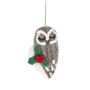 Handmade Felt Carol The Christmas Owl Decoration, thumbnail 2 of 3