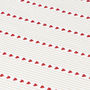 Set Of Four Cranberry Heart Striped Cotton Placemats, thumbnail 4 of 5