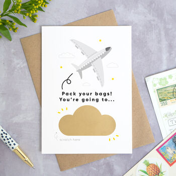 Personalised Aeroplane Travel Scratch Card, 2 of 9