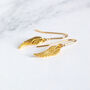 Dainty Gold Plated Angel Wing Earrings, thumbnail 9 of 11