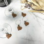 Personalised Five Party Heart Wine Glass Charms, thumbnail 10 of 12