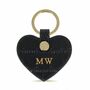 Personalised Leather Heart Key Ring, thumbnail 6 of 9