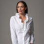 Lara White Fitted Blouse With Elizaethan Pleated Collar, thumbnail 2 of 4