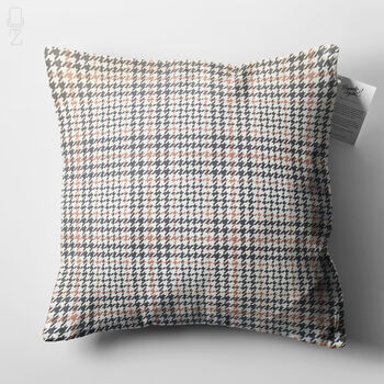 Grey And Brow Crowbar Patterns Cushion Cover, 5 of 7