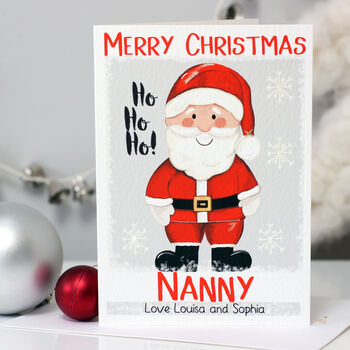Personalised Santa Family Christmas Card, 8 of 12