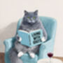 Your Own Cat Reading Book Wall Art Print | Customise Colours And Book Title, thumbnail 7 of 12