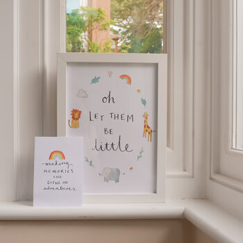 'Oh Let Them Be Little' A4 Wall Art Print, 2 of 5