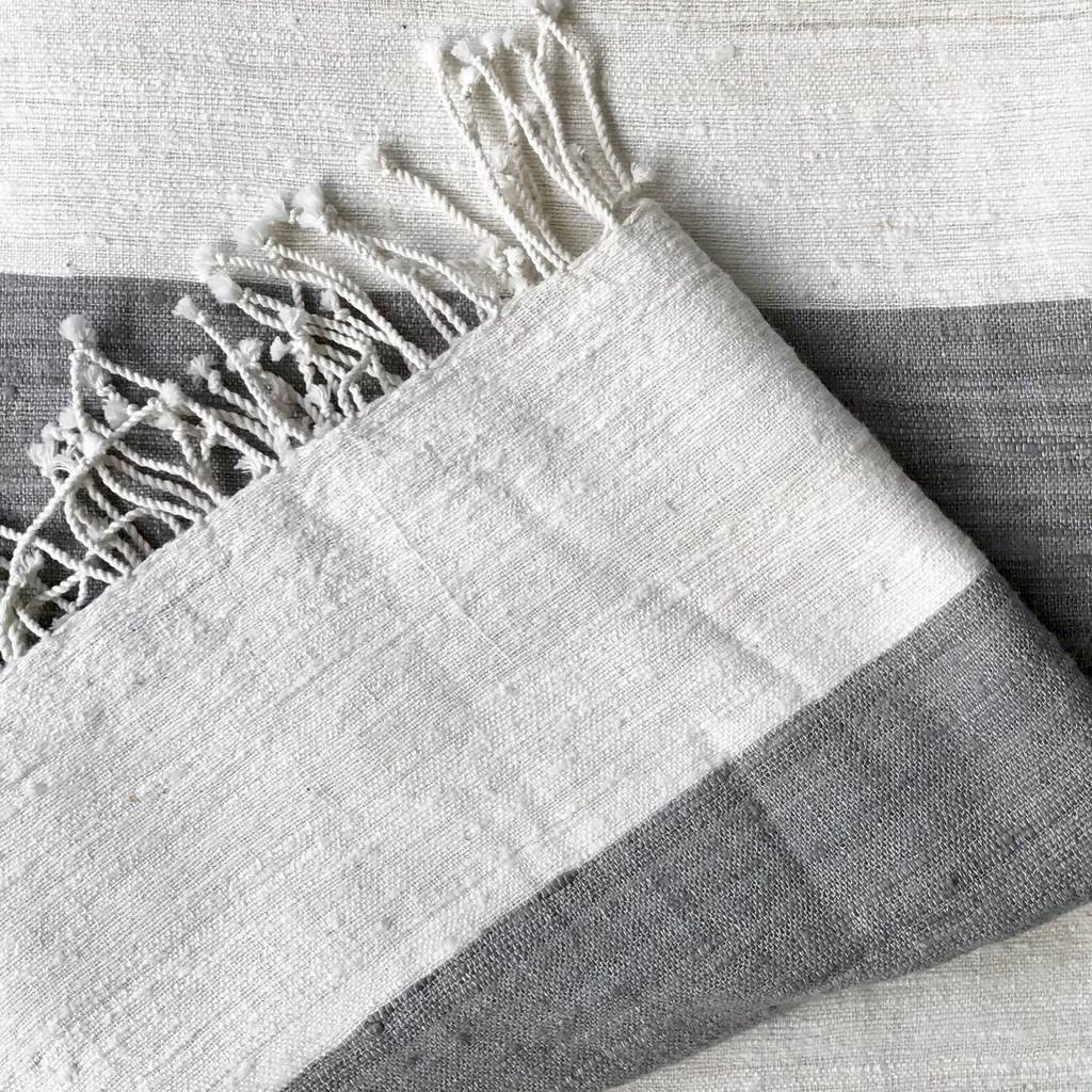 large naturally dyed eri silk throw / baby blanket by qäsa qäsa