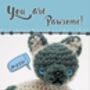 You Are Pawsome Greeting Card, Valentine's Card, Cat, Love Card, thumbnail 3 of 3