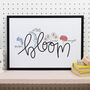 Bespoke Word Print With Floral Illustrations, thumbnail 1 of 8