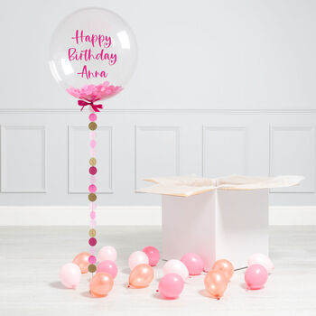 Personalised Pink Circle Bubble Balloon, 3 of 3