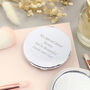 Engraved Silver Round Compact Mirror, thumbnail 1 of 7