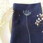 Embroidered Cow Parsley Ink Linen Napkins, thumbnail 2 of 4