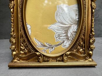 Vintage Gold Photo Frame 6x4 Floral Picture Frame Gift, 5 of 8