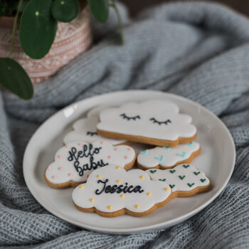 Personalised Hello Baby Biscuit Gift Set, 2 of 4