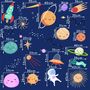 Kids Space Wall Stickers, Stars Planets Nursery, thumbnail 3 of 10