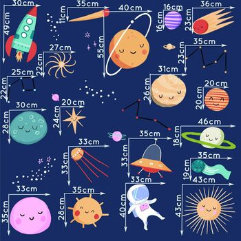 Kids Space Wall Stickers, Stars Planets Nursery, 3 of 10