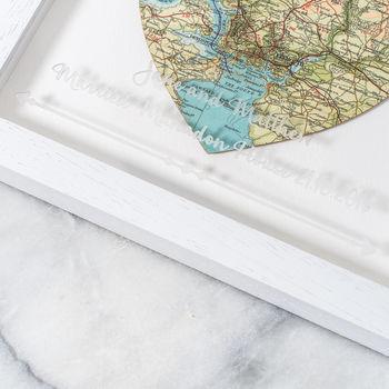 Personalised Map Location Heart With Etched Glaze, 3 of 3