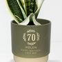 Personalised 70th Birthday Indoor Plant Pot, thumbnail 1 of 6