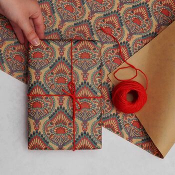 Peacock Feather Patterned Gift Wrap, 2 of 4