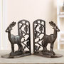 Vintage Cast Iron Stag Bookends, thumbnail 3 of 8