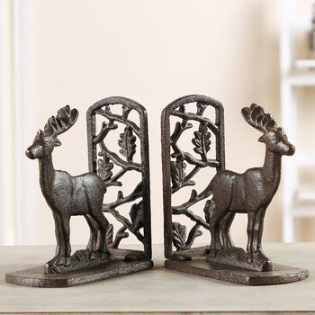 Vintage Cast Iron Stag Bookends, 3 of 8