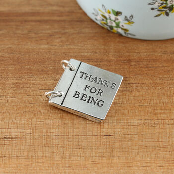 Personalised Thank You Keepsake Mini Folding Pewter Card, 3 of 7