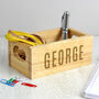 Personalised Name Mini Wooden Crate Organiser, thumbnail 1 of 5