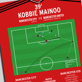 Kobbie Mainoo Goal – Manchester City Vs Manchester United – Fa Cup Final 2024 Print, 2 of 2