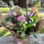 Pinks Hand Tied Bouquet Includes Pink Roses, thumbnail 8 of 10