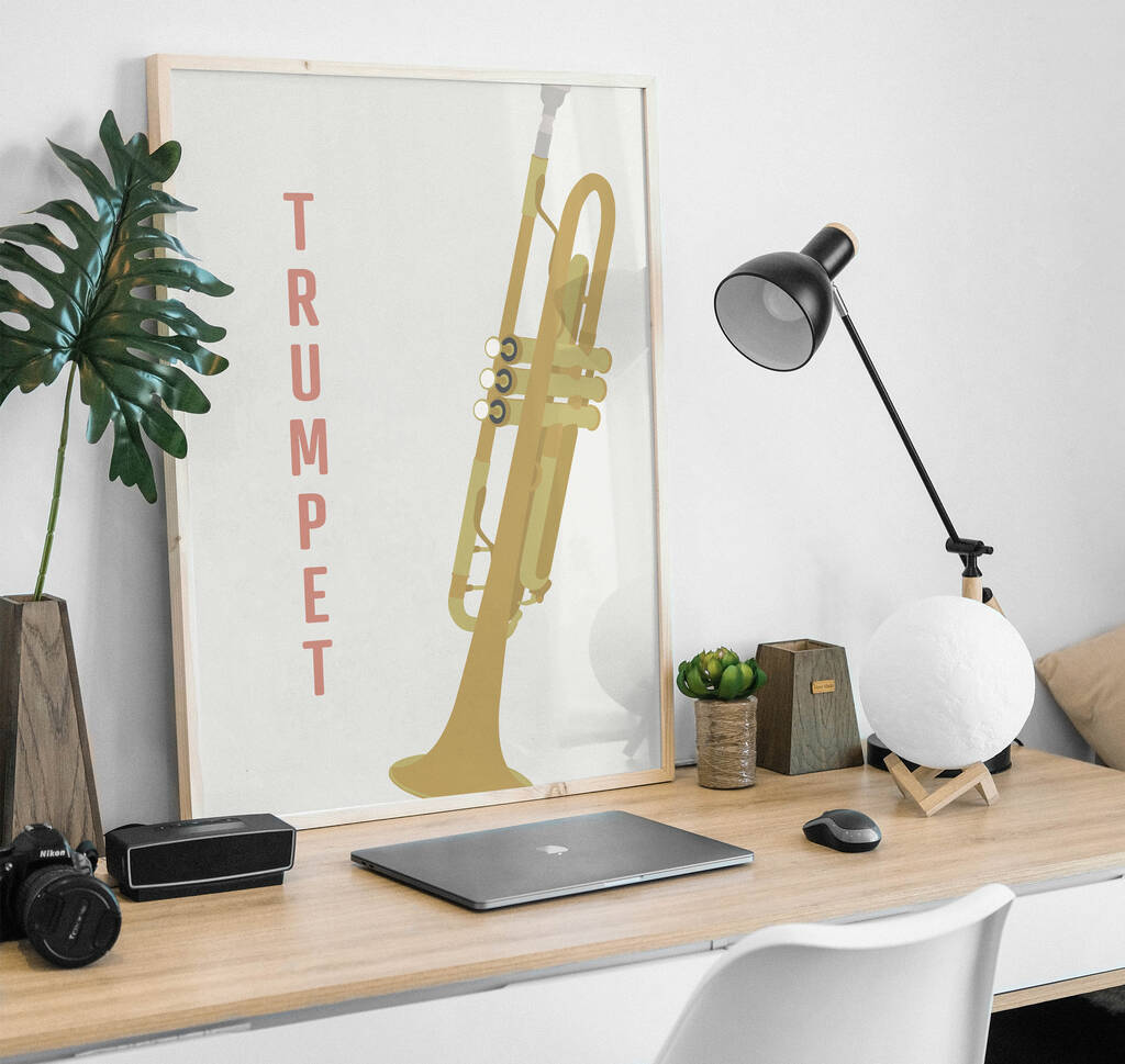 Trumpet Print | Instrument Music Poster, 1 of 10