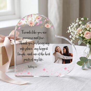 Personalised Floral Best Friend Heart Plaque, 4 of 5