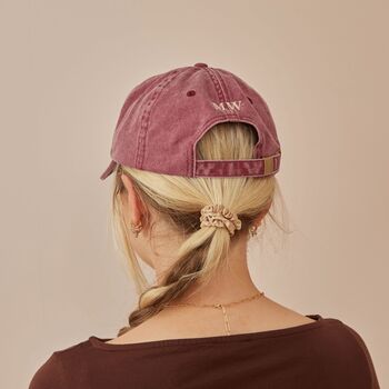 Personalised Vintage Burgundy Adult Cap, 7 of 12