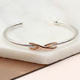Sterling Silver And Rose Gold Plated Infinity Bangle, thumbnail 1 of 2