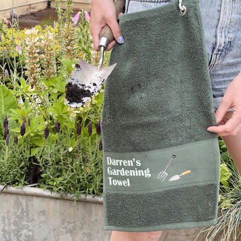 Personalised Gardening Hand Towel, 2 of 3