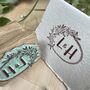 Monogram Rubber Stamp – Floral Border, thumbnail 6 of 6