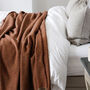 Extra Large Rust And Beige Lambswool Throw, thumbnail 3 of 4
